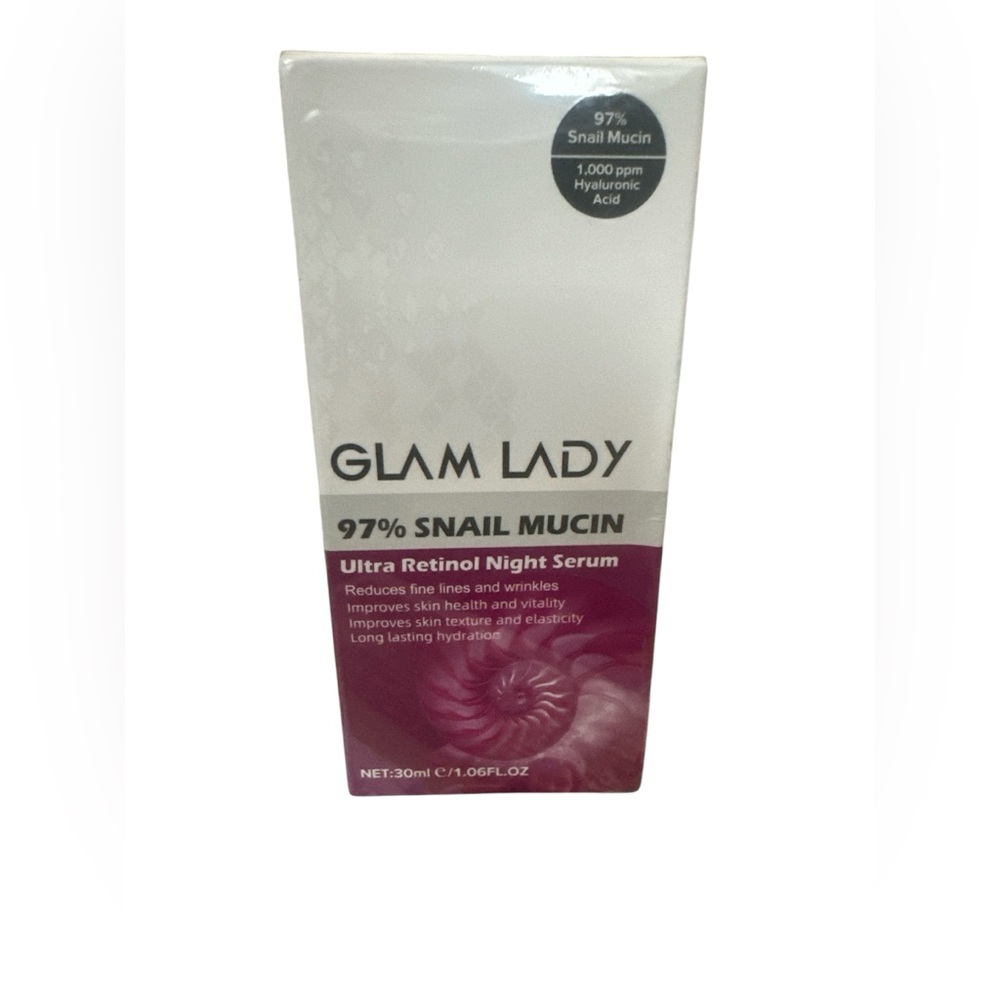 NIB Glam Lady 97% Snail Mucin Night Serum